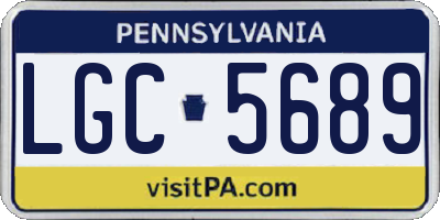 PA license plate LGC5689