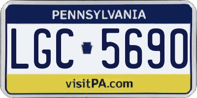PA license plate LGC5690