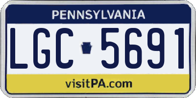 PA license plate LGC5691