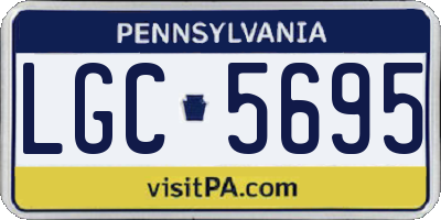 PA license plate LGC5695