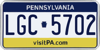 PA license plate LGC5702