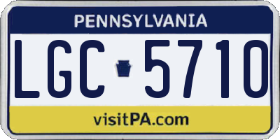 PA license plate LGC5710