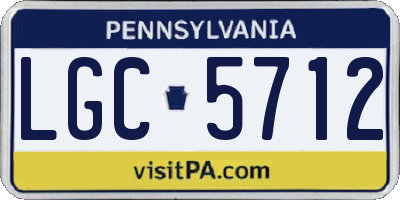 PA license plate LGC5712