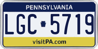 PA license plate LGC5719