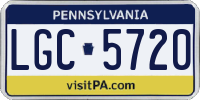 PA license plate LGC5720