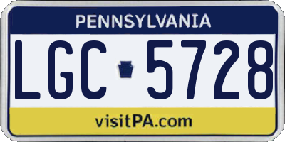 PA license plate LGC5728