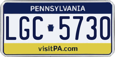 PA license plate LGC5730