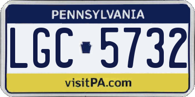 PA license plate LGC5732