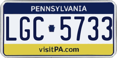 PA license plate LGC5733