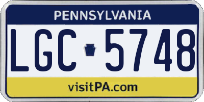 PA license plate LGC5748