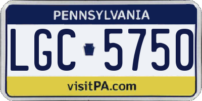 PA license plate LGC5750
