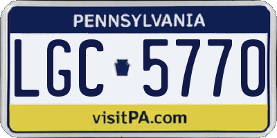 PA license plate LGC5770