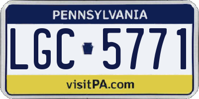 PA license plate LGC5771