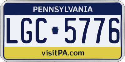 PA license plate LGC5776