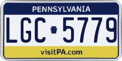 PA license plate LGC5779