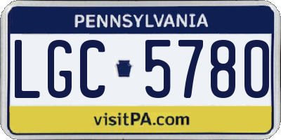 PA license plate LGC5780