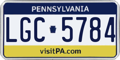 PA license plate LGC5784