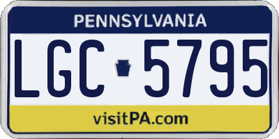 PA license plate LGC5795