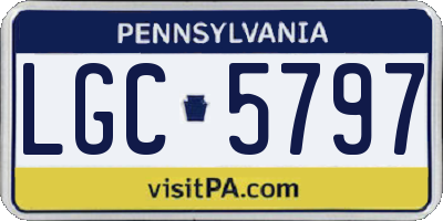 PA license plate LGC5797