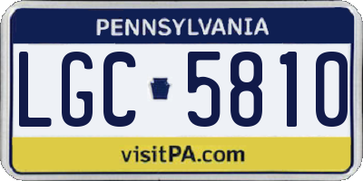 PA license plate LGC5810
