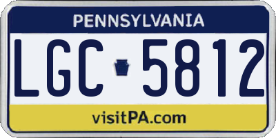 PA license plate LGC5812