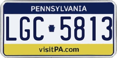 PA license plate LGC5813