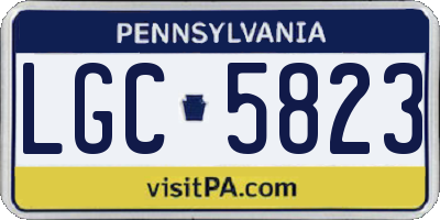 PA license plate LGC5823
