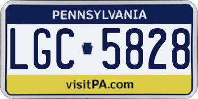 PA license plate LGC5828