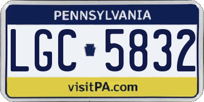 PA license plate LGC5832