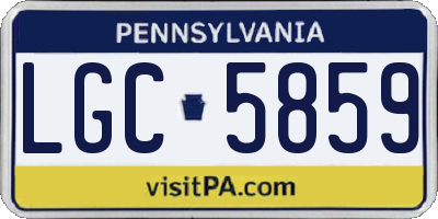 PA license plate LGC5859