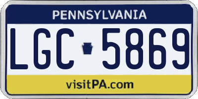 PA license plate LGC5869