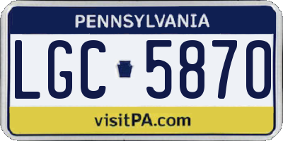 PA license plate LGC5870