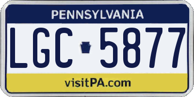 PA license plate LGC5877