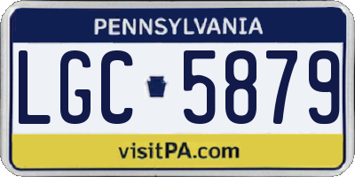PA license plate LGC5879