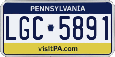 PA license plate LGC5891
