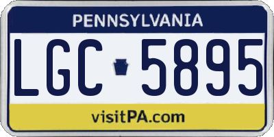 PA license plate LGC5895