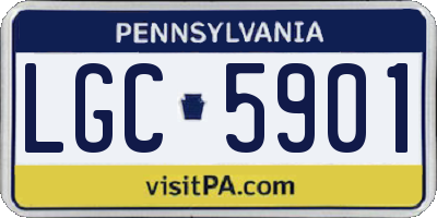 PA license plate LGC5901