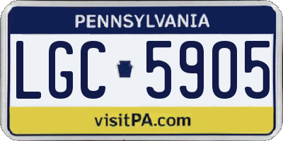 PA license plate LGC5905