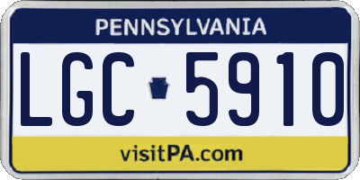 PA license plate LGC5910
