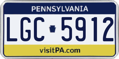 PA license plate LGC5912