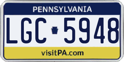 PA license plate LGC5948