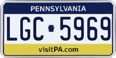 PA license plate LGC5969