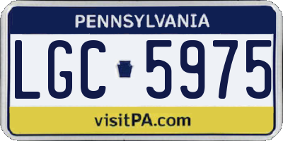 PA license plate LGC5975