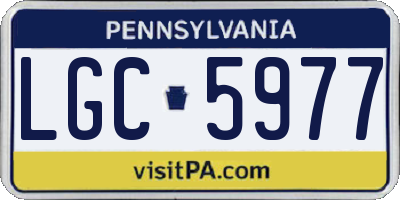 PA license plate LGC5977