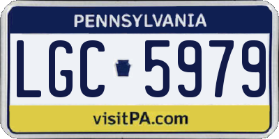 PA license plate LGC5979