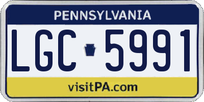 PA license plate LGC5991