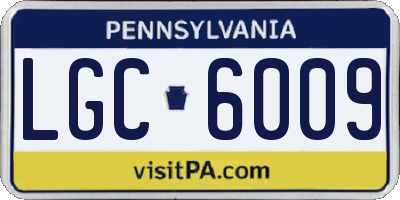 PA license plate LGC6009