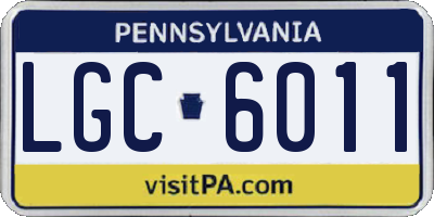 PA license plate LGC6011