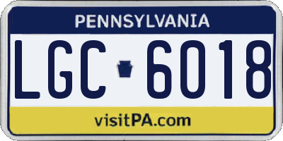 PA license plate LGC6018