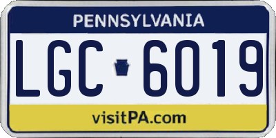 PA license plate LGC6019